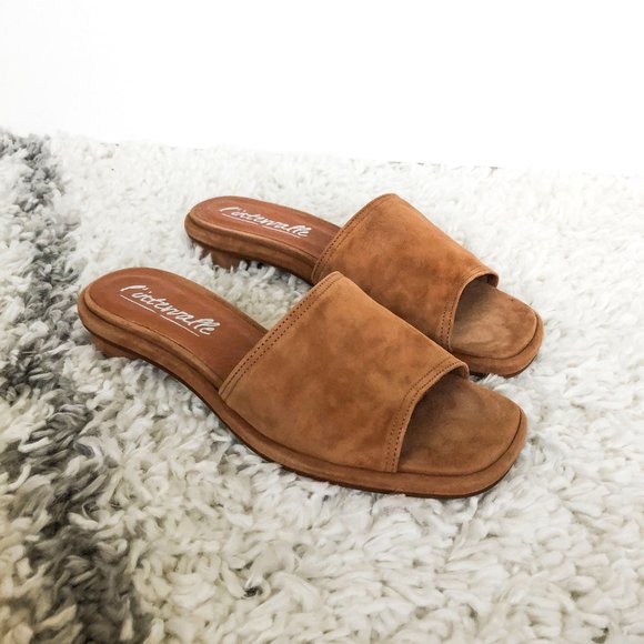 l’Intervalle Shoes - L'intervalle Tamra Tan Suede Leather Mules